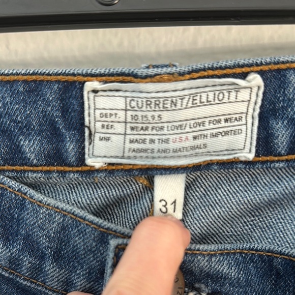 Current/Elliott Blue Distressed Jeans - Picture 2 of 4